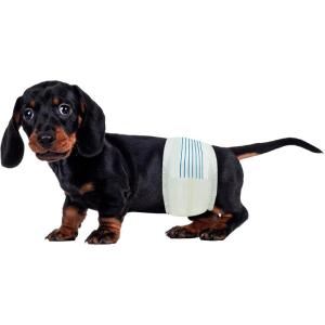 image:imageBV Dog Diapers Male Small Waist 1219in Super Absorbent  Disposable  Doggie Diapers with Wetness Indicator  Adjustable Male Dog Wraps  Ideal for IncontinenceTraining 50 Count Pack of 2Small