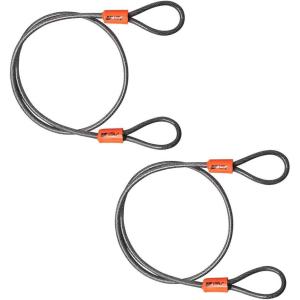 image:imageBV HeavyDuty 15FT Security Cable with Loops  10mm 38 Inch CutResistant Braided Steel Cable  Versatile amp Weatherproof  Security Chain for Padlock Chain Lock Wire LockPair