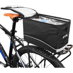 image:imageBV Insulated Bike Bag  Cooler Bike Saddle Bag with Shoulder Strap amp QuickAccess Lid  for Warm or Cold Items  Bike Bags for Bicycles with Reflective Trim  Grocery Commute amp Weekend RidesInsulated Cooler Bag