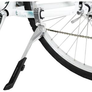 image:imageBV Rear Bike Stand for 2428 Bikes  Adjustable Bike Kickstand for Adult Bike with 8 Height Levels NonSlip Foot amp Clamp Grip  WeatherResistant Aluminum Alloy Bicycle Stand for Road Mountain BMXSilver