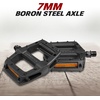 image:imageBV Bike Pedals with Replaceable Pins  Flat Lightweight amp Durable Bicycle Pedals with Great Grip  Made of Alloy Steel amp Plastic  Ideal for BMX Dirt Jumper Hybrid Bikes amp as MTB  Adult FitPd6 Nylon Body  Boron Steel Axle