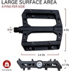 image:imageBV Bike Pedals with Replaceable Pins  Flat Lightweight amp Durable Bicycle Pedals with Great Grip  Made of Alloy Steel amp Plastic  Ideal for BMX Dirt Jumper Hybrid Bikes amp as MTB  Adult FitPd532 Nylon Body  Cnc Axle