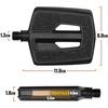 image:imageBV Bike Pedals with Replaceable Pins  Flat Lightweight amp Durable Bicycle Pedals with Great Grip  Made of Alloy Steel amp Plastic  Ideal for BMX Dirt Jumper Hybrid Bikes amp as MTB  Adult FitPd2 Nylon Body  Cnc Axle