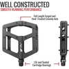 image:imageBV Bike Pedals with Replaceable Pins  Flat Lightweight amp Durable Bicycle Pedals with Great Grip  Made of Alloy Steel amp Plastic  Ideal for BMX Dirt Jumper Hybrid Bikes amp as MTB  Adult FitPd018 Cnc Body  Cnc Axle