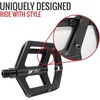 image:imageBV Bike Pedals with Replaceable Pins  Flat Lightweight amp Durable Bicycle Pedals with Great Grip  Made of Alloy Steel amp Plastic  Ideal for BMX Dirt Jumper Hybrid Bikes amp as MTB  Adult FitPd018 Cnc Body  Cnc Axle
