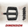 image:imageBV Bike Pedals with Replaceable Pins  Flat Lightweight amp Durable Bicycle Pedals with Great Grip  Made of Alloy Steel amp Plastic  Ideal for BMX Dirt Jumper Hybrid Bikes amp as MTB  Adult FitPd6 Nylon Body  Boron Steel Axle