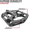 image:imageBV Bike Pedals with Replaceable Pins  Flat Lightweight amp Durable Bicycle Pedals with Great Grip  Made of Alloy Steel amp Plastic  Ideal for BMX Dirt Jumper Hybrid Bikes amp as MTB  Adult FitPd018 Cnc Body  Cnc Axle