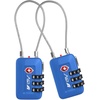image:imageTSA Accepted Luggage Travel Lock SetYourOwn Combination Lock for School Gym Locker Luggage Suitcase Baggage Locks Filing Cabinets Toolbox Case Black 2 PackBlue
