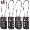 image:imageTSA Accepted Luggage Travel Lock SetYourOwn Combination Lock for School Gym Locker Luggage Suitcase Baggage Locks Filing Cabinets Toolbox Case Black 2 PackBlack