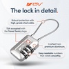 image:imageTSA Accepted Luggage Travel Lock SetYourOwn Combination Lock for School Gym Locker Luggage Suitcase Baggage Locks Filing Cabinets Toolbox Case Black 2 PackSilver