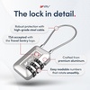 image:imageTSA Accepted Luggage Travel Lock SetYourOwn Combination Lock for School Gym Locker Luggage Suitcase Baggage Locks Filing Cabinets Toolbox Case Black 2 PackSilver