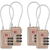 image:imageTSA Accepted Luggage Travel Lock SetYourOwn Combination Lock for School Gym Locker Luggage Suitcase Baggage Locks Filing Cabinets Toolbox Case Black 2 PackTitanium