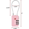 image:imageTSA Accepted Luggage Travel Lock SetYourOwn Combination Lock for School Gym Locker Luggage Suitcase Baggage Locks Filing Cabinets Toolbox Case Black 2 PackPink