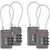 image:imageTSA Accepted Luggage Travel Lock SetYourOwn Combination Lock for School Gym Locker Luggage Suitcase Baggage Locks Filing Cabinets Toolbox Case Black 2 PackSlate Gray