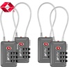 image:imageTSA Accepted Luggage Travel Lock SetYourOwn Combination Lock for School Gym Locker Luggage Suitcase Baggage Locks Filing Cabinets Toolbox Case Black 2 PackSlate Gray