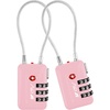image:imageTSA Accepted Luggage Travel Lock SetYourOwn Combination Lock for School Gym Locker Luggage Suitcase Baggage Locks Filing Cabinets Toolbox Case Black 2 PackPink