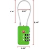 image:imageTSA Accepted Luggage Travel Lock SetYourOwn Combination Lock for School Gym Locker Luggage Suitcase Baggage Locks Filing Cabinets Toolbox Case Black 2 PackGreen