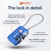 image:imageTSA Accepted Luggage Travel Lock SetYourOwn Combination Lock for School Gym Locker Luggage Suitcase Baggage Locks Filing Cabinets Toolbox Case Black 2 PackBlue