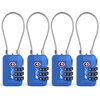 image:imageTSA Accepted Luggage Travel Lock SetYourOwn Combination Lock for School Gym Locker Luggage Suitcase Baggage Locks Filing Cabinets Toolbox Case Black 2 PackBlue