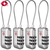 image:imageTSA Accepted Luggage Travel Lock SetYourOwn Combination Lock for School Gym Locker Luggage Suitcase Baggage Locks Filing Cabinets Toolbox Case Black 2 PackSilver
