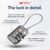 image:imageTSA Accepted Luggage Travel Lock SetYourOwn Combination Lock for School Gym Locker Luggage Suitcase Baggage Locks Filing Cabinets Toolbox Case Black 2 PackSlate Gray