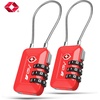image:imageTSA Accepted Luggage Travel Lock SetYourOwn Combination Lock for School Gym Locker Luggage Suitcase Baggage Locks Filing Cabinets Toolbox Case Red 2 Pack