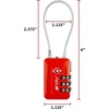image:imageTSA Accepted Luggage Travel Lock SetYourOwn Combination Lock for School Gym Locker Luggage Suitcase Baggage Locks Filing Cabinets Toolbox Case Red 2 Pack