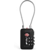 image:imageBV Black Combination Lock TSA Approved Resettable 1000 Possibilities
