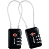 image:imageTSA Accepted Luggage Travel Lock SetYourOwn Combination Lock for School Gym Locker Luggage Suitcase Baggage Locks Filing Cabinets Toolbox Case Black 2 PackBlack
