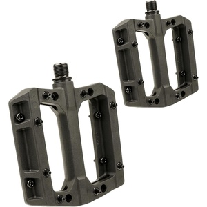 image:imageBV Bike Pedals with Replaceable Pins  Flat Lightweight amp Durable Bicycle Pedals with Great Grip  Made of Alloy Steel amp Plastic  Ideal for BMX Dirt Jumper Hybrid Bikes amp as MTB  Adult FitPd532 Nylon Body  Cnc Axle