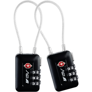 image:imageTSA Accepted Luggage Travel Lock SetYourOwn Combination Lock for School Gym Locker Luggage Suitcase Baggage Locks Filing Cabinets Toolbox Case Black 2 PackBlack