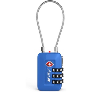 image:imageTSA Accepted Luggage Travel Lock SetYourOwn Combination Lock for School Gym Locker Luggage Suitcase Baggage Locks Filing Cabinets Toolbox Case Black 2 PackBlue