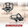 image:imageBV Bike Pedals Shimano SPDLook Delta Compatible 916 with Toe Clips  Peloton Pedals for Regular Shoes  Toe Cages for Peloton Bike  Exercise Bike Pedals  Universal Fit Bicycle PedalDelta Pedal  Toe Cage