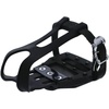 image:imageBV Bike Pedals Shimano SPDLook Delta Compatible 916 with Toe Clips  Peloton Pedals for Regular Shoes  Toe Cages for Peloton Bike  Exercise Bike Pedals  Universal Fit Bicycle PedalCleat With Toe Cage