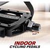image:imageBV Bike Pedals Shimano SPDLook Delta Compatible 916 with Toe Clips  Peloton Pedals for Regular Shoes  Toe Cages for Peloton Bike  Exercise Bike Pedals  Universal Fit Bicycle PedalSpd Pedal and Toe Cage