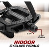 image:imageBV Bike Pedals Shimano SPDLook Delta Compatible 916 with Toe Clips  Peloton Pedals for Regular Shoes  Toe Cages for Peloton Bike  Exercise Bike Pedals  Universal Fit Bicycle PedalDelta Pedal  Toe Cage