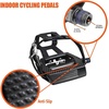 image:imageBV Bike Pedals Shimano SPDLook Delta Compatible 916 with Toe Clips  Peloton Pedals for Regular Shoes  Toe Cages for Peloton Bike  Exercise Bike Pedals  Universal Fit Bicycle PedalSpd  Toe Cage Premium