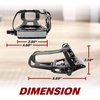 image:imageBV Bike Pedals Shimano SPDLook Delta Compatible 916 with Toe Clips  Peloton Pedals for Regular Shoes  Toe Cages for Peloton Bike  Exercise Bike Pedals  Universal Fit Bicycle PedalSpd Pedal and Toe Cage
