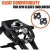 image:imageBV Bike Pedals Shimano SPDLook Delta Compatible 916 with Toe Clips  Peloton Pedals for Regular Shoes  Toe Cages for Peloton Bike  Exercise Bike Pedals  Universal Fit Bicycle PedalSpd  Toe Cage Premium