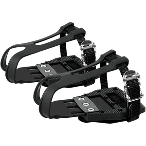 image:imageBV Bike Pedals Shimano SPDLook Delta Compatible 916 with Toe Clips  Peloton Pedals for Regular Shoes  Toe Cages for Peloton Bike  Exercise Bike Pedals  Universal Fit Bicycle PedalCleat With Toe Cage