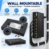 image:imageBVTech 5 Port Gigabit PoE Switch 4 PoE 55W Compact Wall MountablePOESW501GPLUSFBA