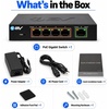 image:imageBVTech 5 Port Gigabit PoE Switch 4 PoE 55W Compact Wall MountablePOESW501GPLUSFBA